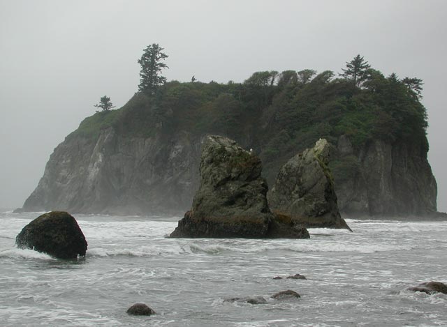 Rock Formations at Ruby Beach  (41450 bytes)
