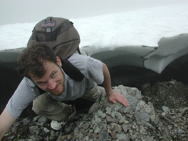 Jonathan Climbs Off Snow (44555 bytes)