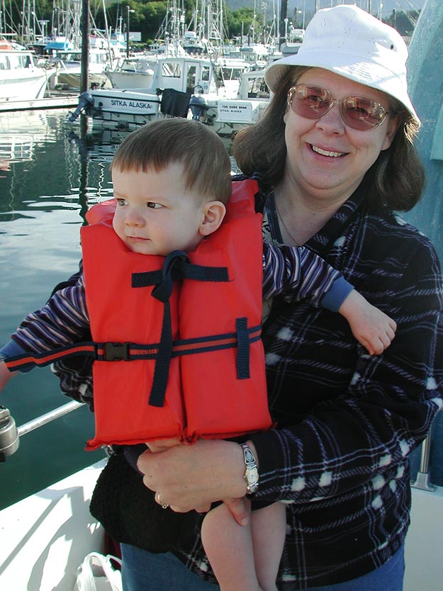 Connor and His Grandma Goff at Sealing Cove (102449 bytes)