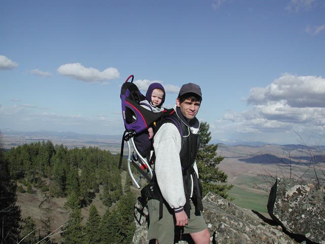 Connor and His Dad Near Summit of Kamiak Butte (47229 bytes)