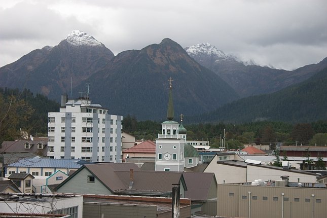 Downtown Sitka  as Seen from Castle Hill (58048 bytes)