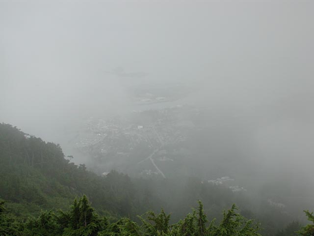 Sitka Through the Clouds (16268 bytes)